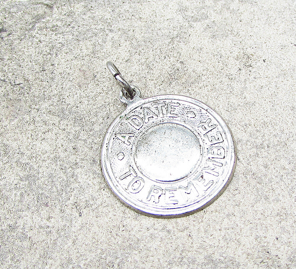 925 Sterling Silver  A Date To Remember Charm Pendant  PT1742