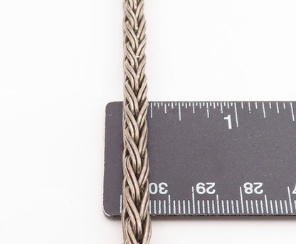 925 Sterling Silver Vintage Bracelet Classic Braided Spiga Chain Design  BT12050