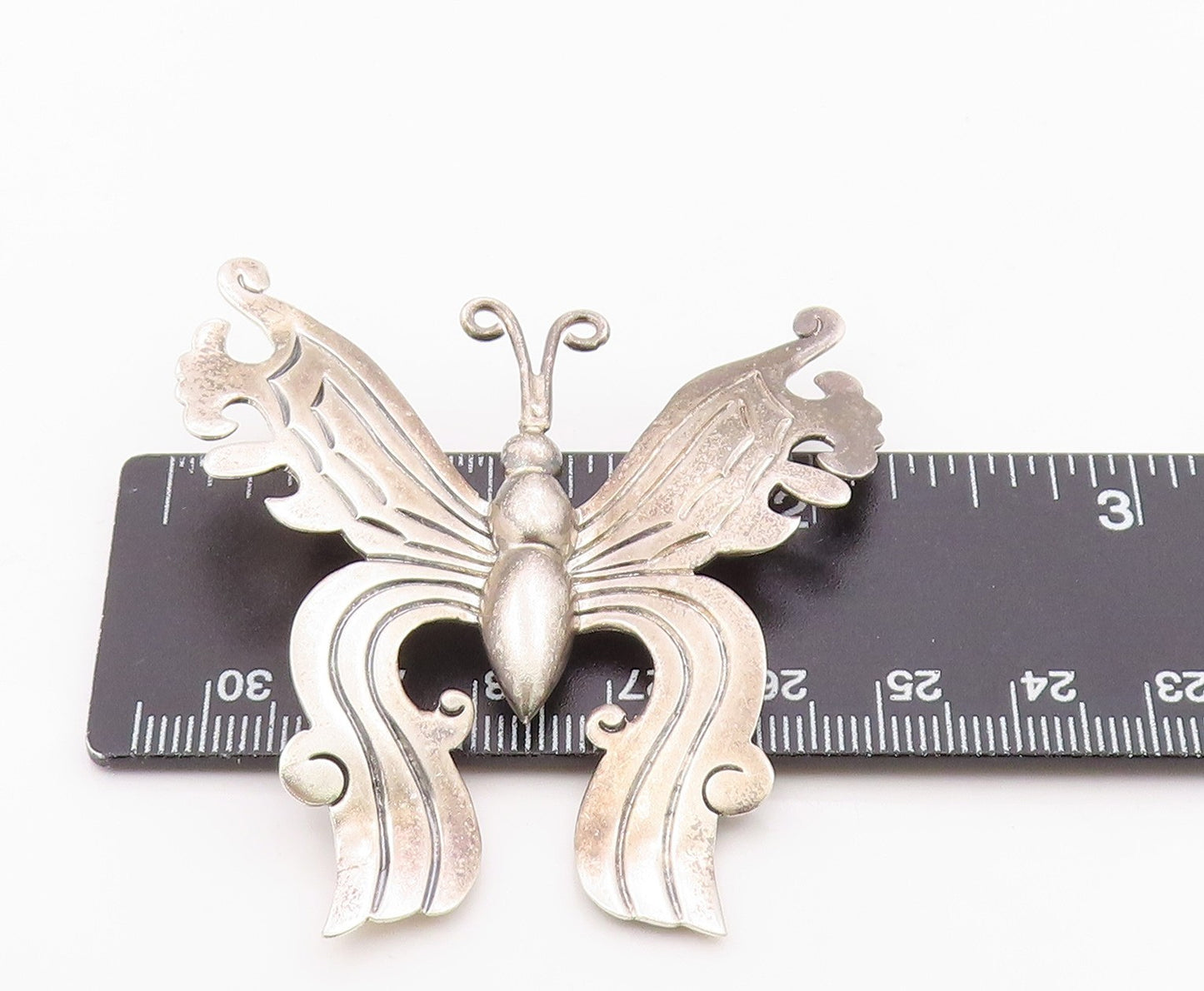 925 Sterling Silver Vintage Brooch Pin TAXCO MEXICO Modernist Butterfly  BP12555