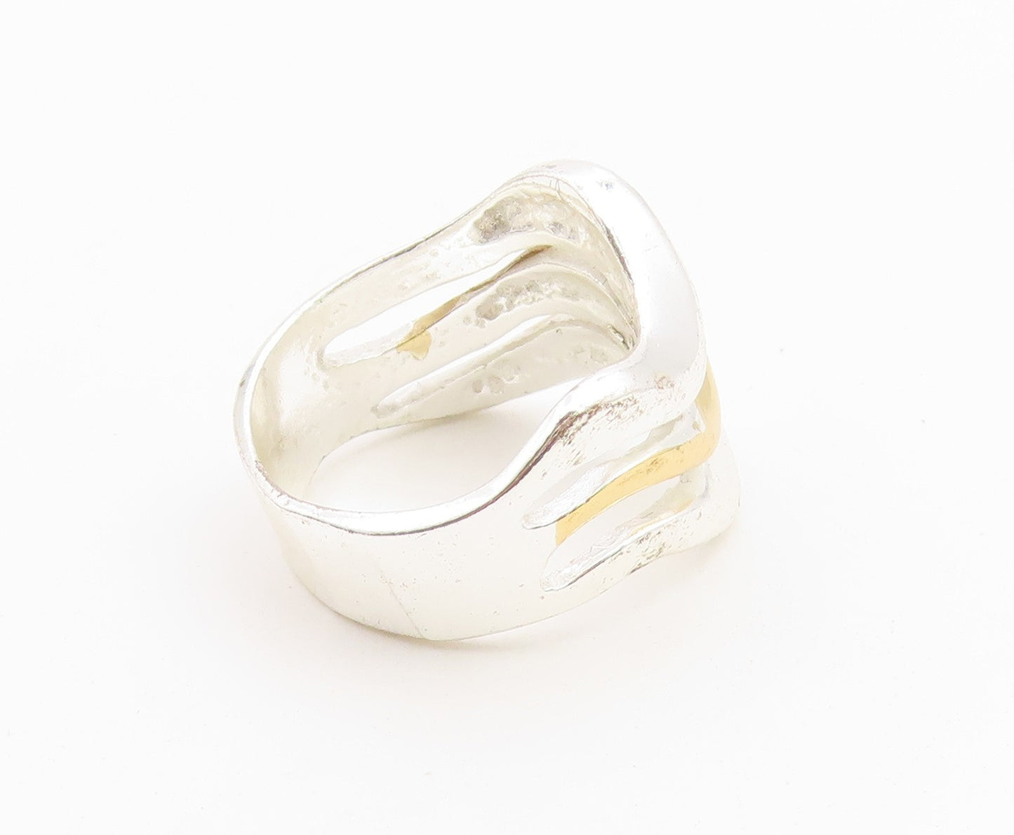 925 Sterling Silver Vintage Ring SILPADA Two Tone Classic Wave  Sz 6.5  RG36767