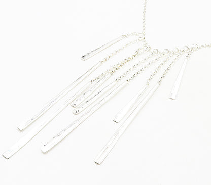 RLM STUDIO 925 Sterling Silver Shiny Hammered Link Chain Necklace  NE2684