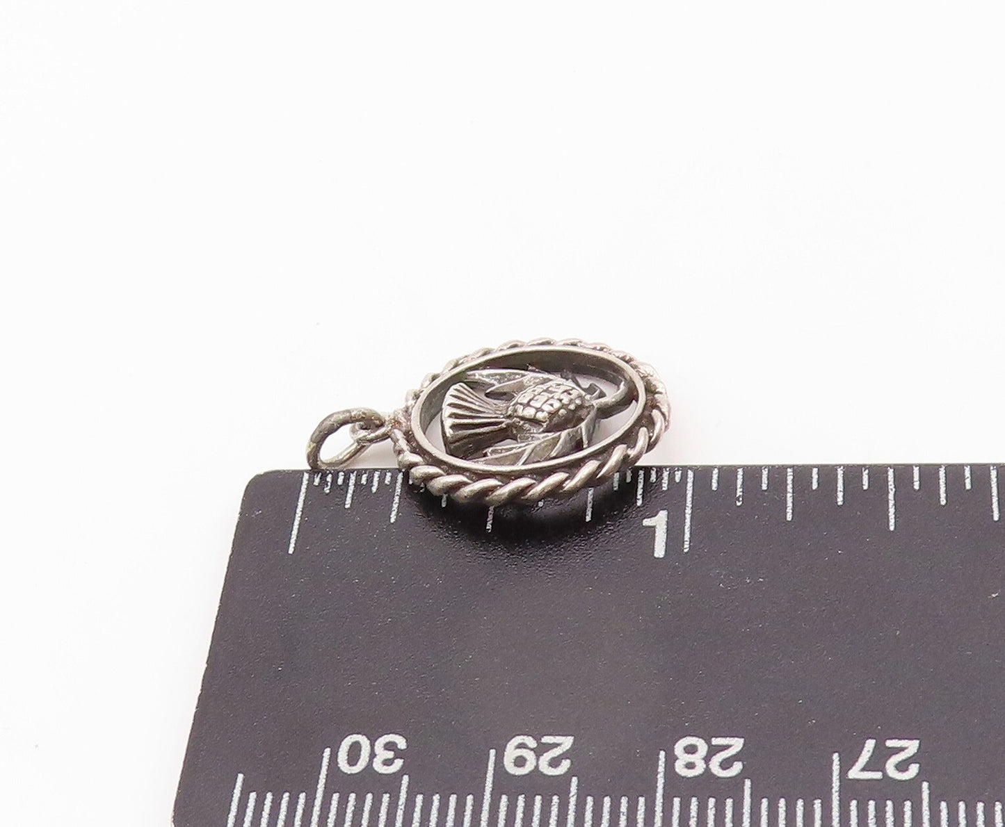 925 Sterling Silver Vintage Pendant Pine Cone Cutout  PT23926