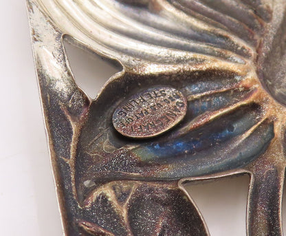 925 Sterling Silver Vintage Brooch DANECRAFT Daffodil Floral Frame Pin  BP11954