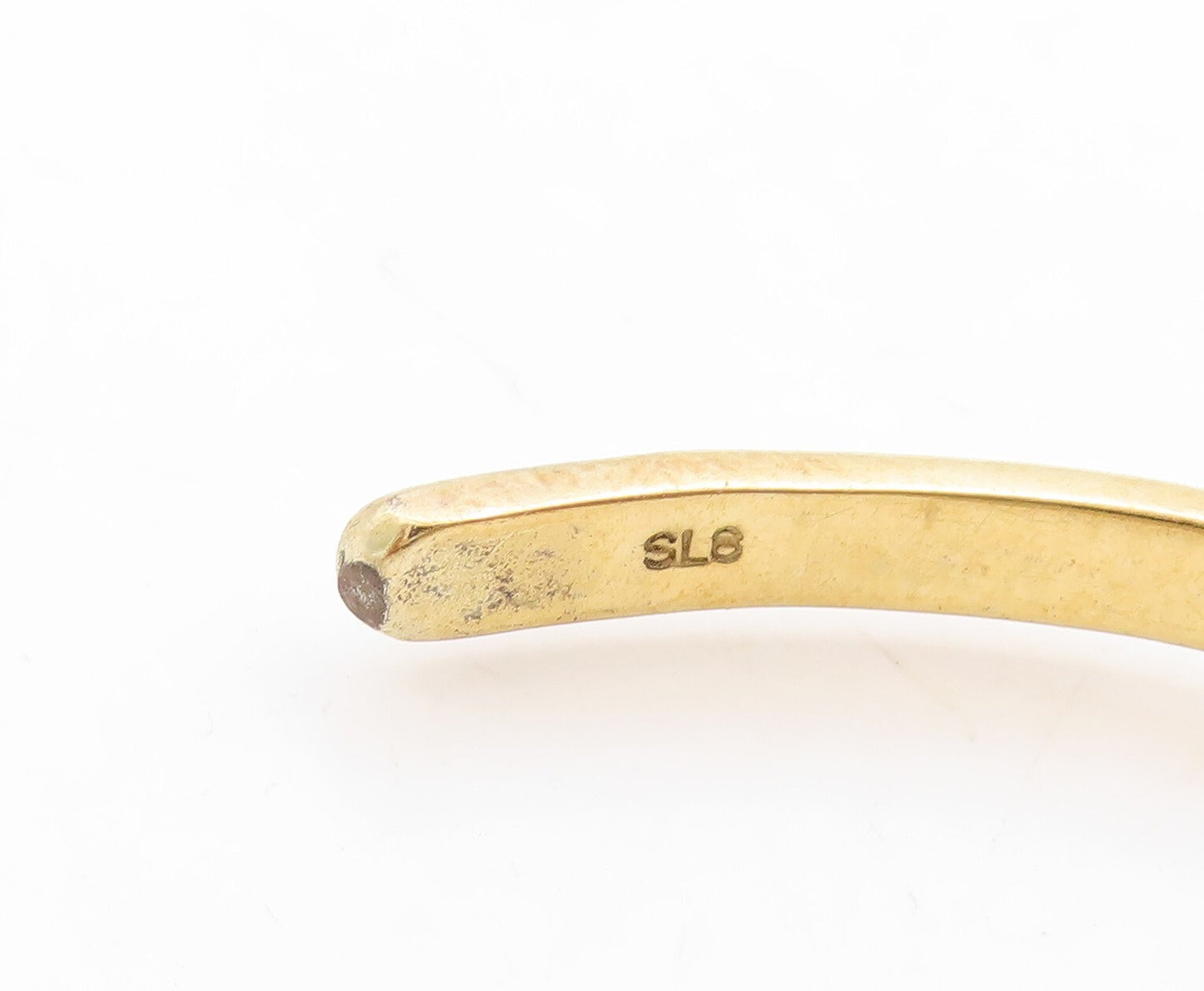 925 Sterling Silver Vintage Bracelet Gold Plated Designer Etched Cuff  BT10948