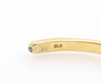 925 Sterling Silver Vintage Bracelet Gold Plated Designer Etched Cuff  BT10948