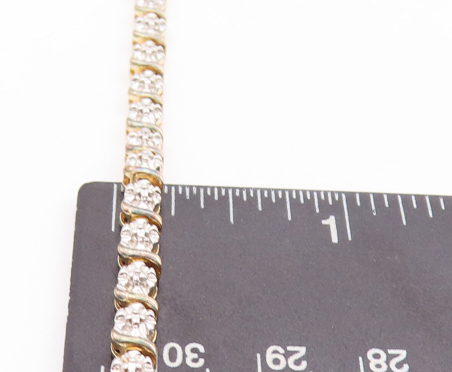 925 Sterling Silver Vintage Bracelet Floral Carved Dangling Snow Flake  BT10619