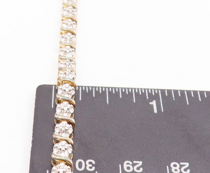925 Sterling Silver Vintage Bracelet Floral Carved Dangling Snow Flake  BT10619