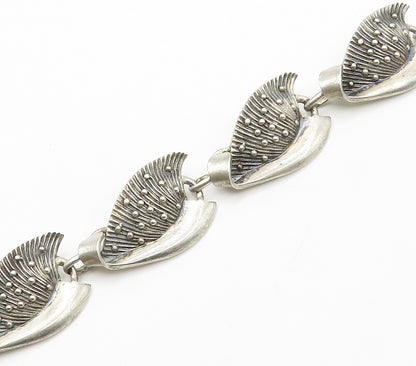 DANECRAFT 925 Sterling Silver  Vintage Floral Leaf Motif Chain Necklace NE2503