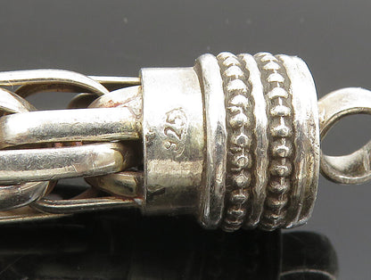 925 Sterling Silver Vintage Bold Rope Solid Weave Chain Necklace  NE3819