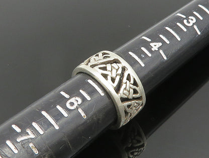 925 Sterling Silver  Vintage Celtic Knot Cutout Band Ring Sz 5  RG24405