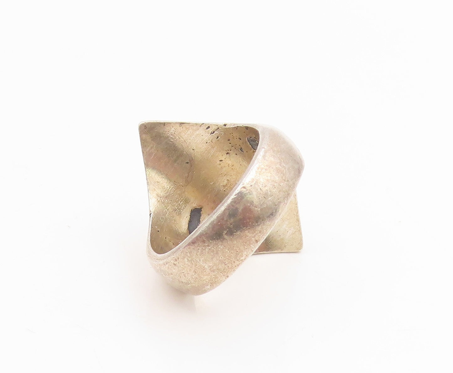 925 Sterling Silver Vintage Ring MEXICO Solid Maltese Cross Band  Sz 6  RG34962