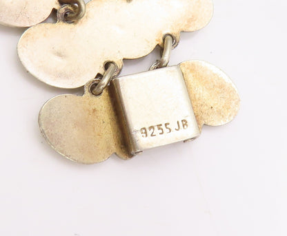 925 Sterling Silver Vintage Necklace NORWAY Designer Enameled Sea Shells  NE4481