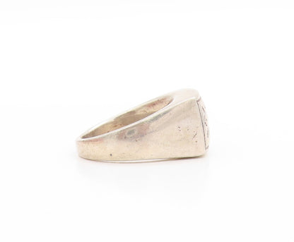 925 Sterling Silver Vintage Ring Tribal Spirit Birds Sz 7 RG33613