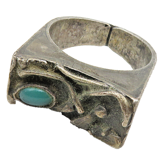 ISRAEL 925 Sterling Silver  Vintage Handmade Carnelian Band Ring Sz 7.5 RG9035
