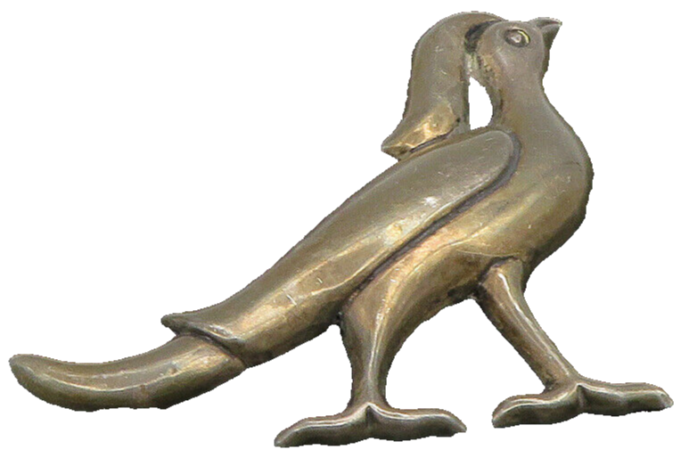 MEXICO 925 Sterling Silver  Vintage Dark Tone Hollow Bird Brooch Pin  BP9052