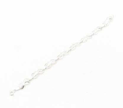 925 Sterling Silver  Shiny Leaping Dolphin Animal Motif Chain Bracelet  BT6184