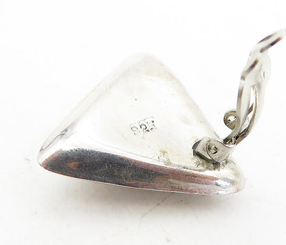 925 Sterling Silver  Vintage Minimalist Triangle Non Pierce Earrings  EG4219