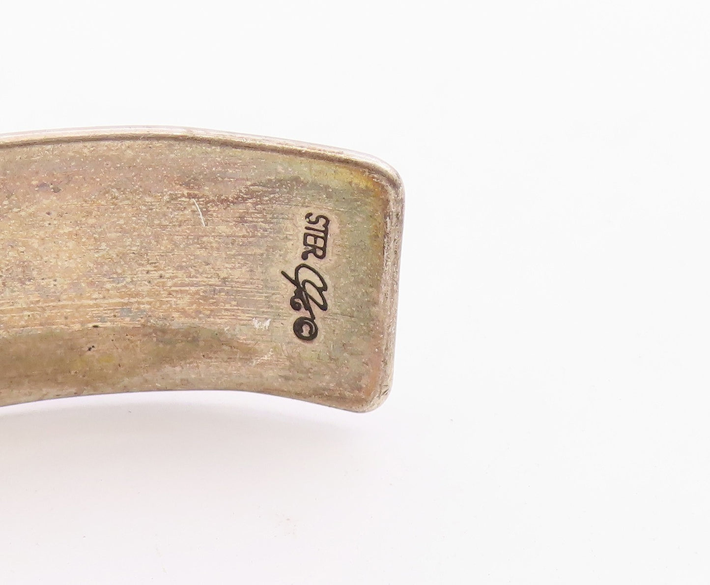 925 Sterling Silver Vintage Bracelet NAVAJO Engraved Storyteller Cuff  BT12148