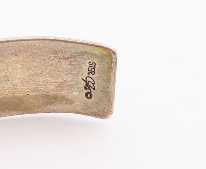 925 Sterling Silver Vintage Bracelet NAVAJO Engraved Storyteller Cuff  BT12148