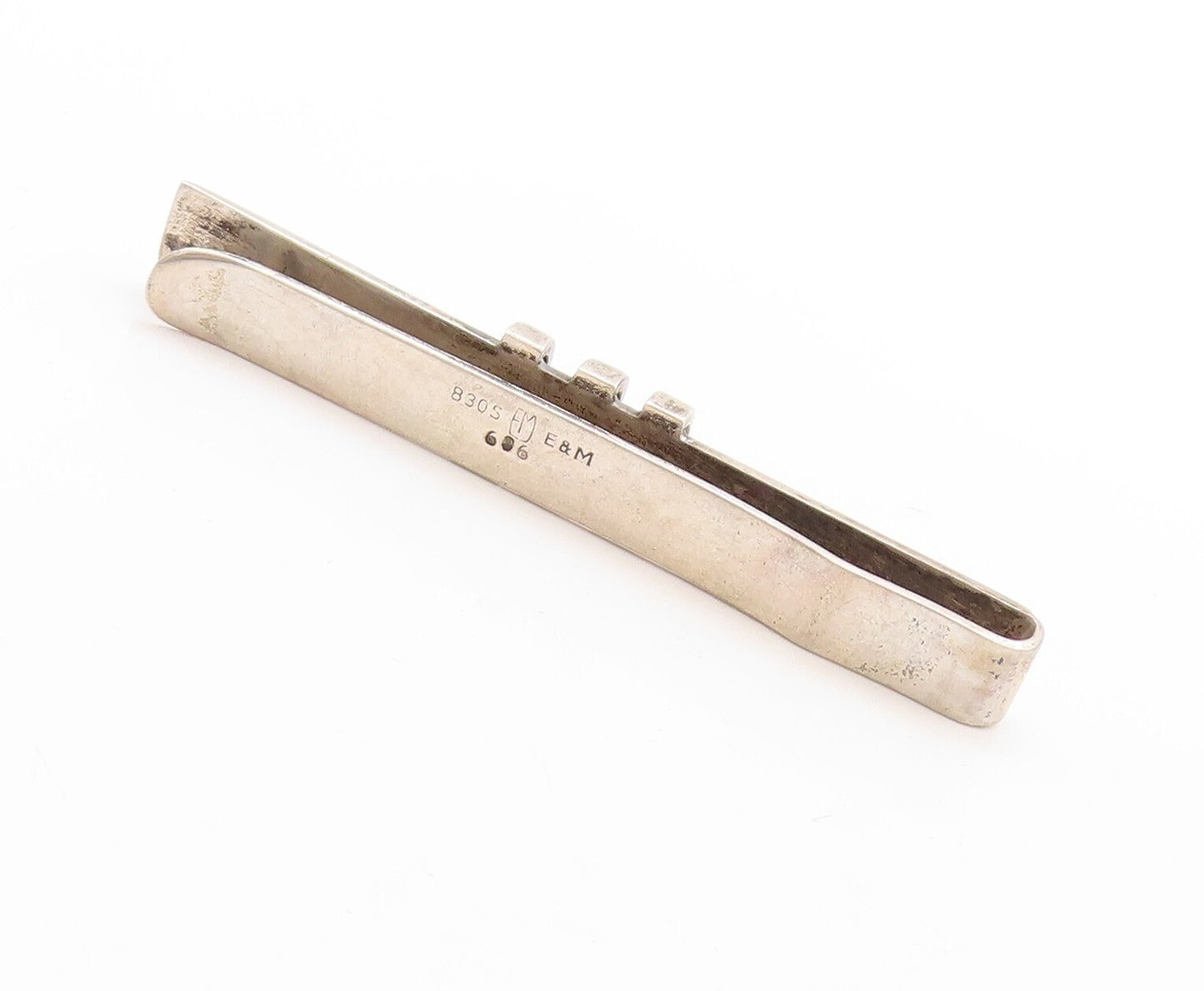 925 Sterling Silver Vintage Tie Clip EILER MARLOE DENMARK Solid Design  TR3787