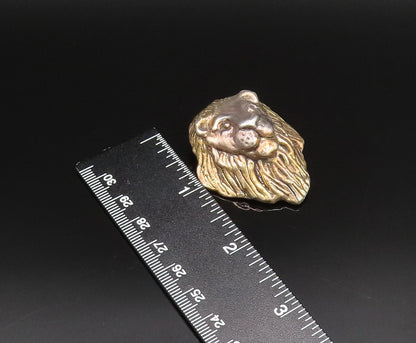 SAM PHILLIPS 925 Silver  Vintage Sculpted Lion Head Drop Pendant  PT21671