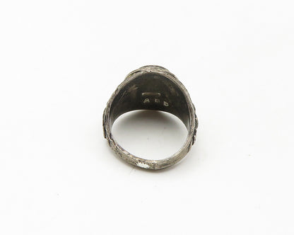 ABB 925 Silver  Vintage Antique Topaz Wilson 1968 Class Ring Sz 8  RG18883