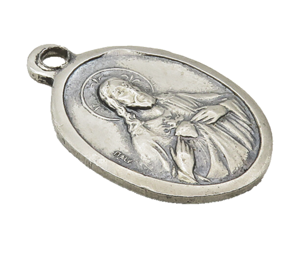 925 Sterling Silver  Vintage Dark Tone Virgo Carmeli Oval Pendant  PT7899