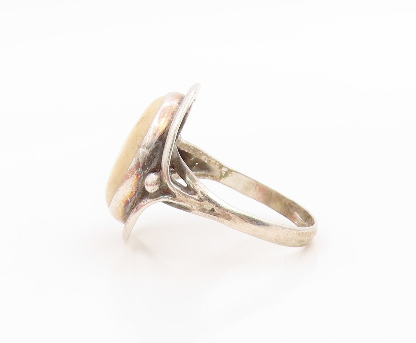 925 Sterling Silver Vintage Ring BISBEE BOB NAVAJO Gemstone  Sz 8.5  RG35975
