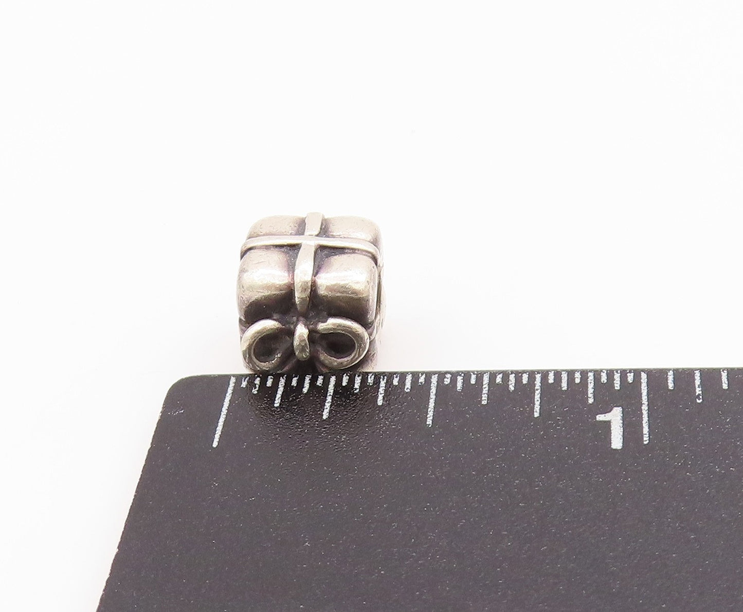 925 Sterling Silver Vintage Pendant PANDORA Antique Gift Box Charm  PT24398