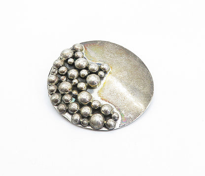 CARSI MEXICO 925 Silver  Vintage Dark Tone Modernist Bubbles Brooch Pin BP1371