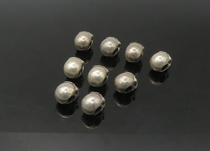 925 Sterling Silver  Vintage 9 Pcs. Skeleton Head Bead Charms  TR3055