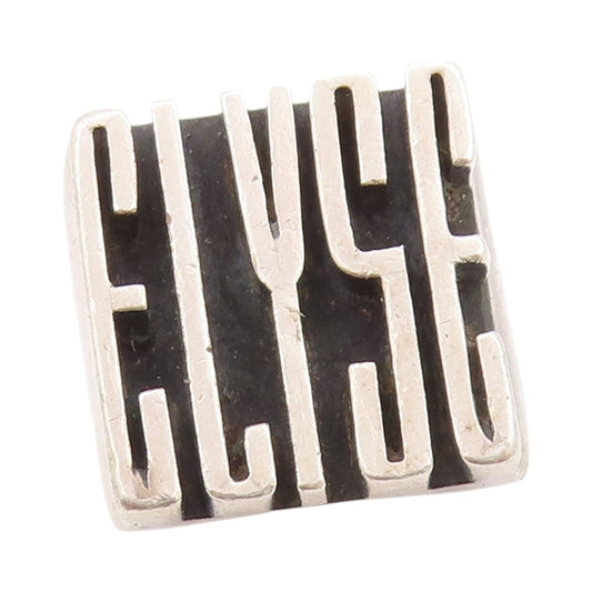 925 Sterling Silver Vintage Ring Chunky 3D ELYSE Carved  Sz 7  RG32957