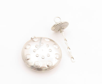 925 Sterling Silver Vintage Pendant Heavy Solid Perfume Bottle OPENS  PT24793