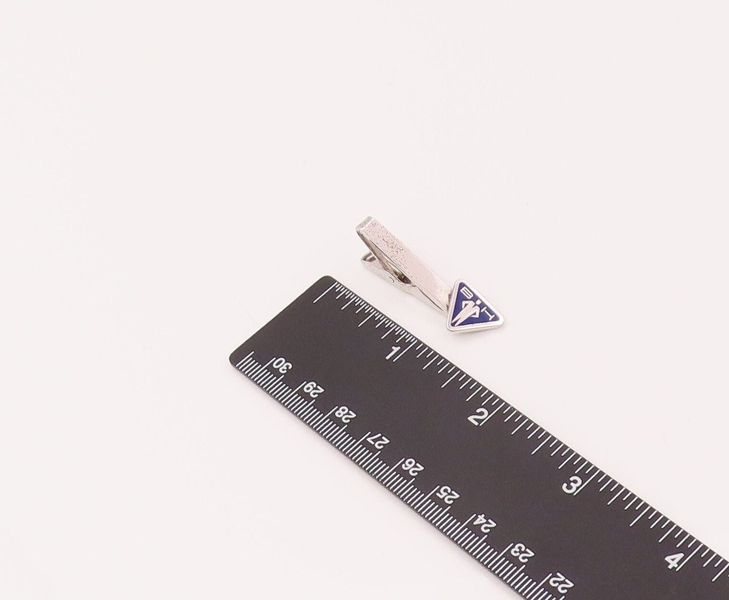 LA MODE 925 Sterling Silver Vintage Triangular Blue Tie Pin & Cuff Links  TR3475