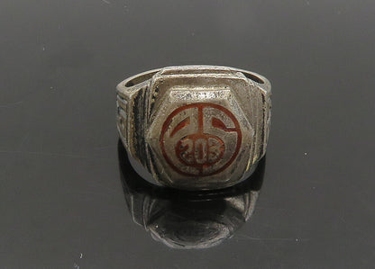 925 Sterling Silver  Vintage Antique Enamel 1962 Class Ring Sz 6  RG20987
