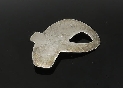 JANE KOPLEWITZ 925 Silver  Vintage Shiny Smooth Ribbon Brooch Pin  BP8341