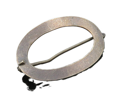 DESIGNER 925 Sterling Silver  Vintage Dark Tone Open Oval Brooch Pin  BP6460