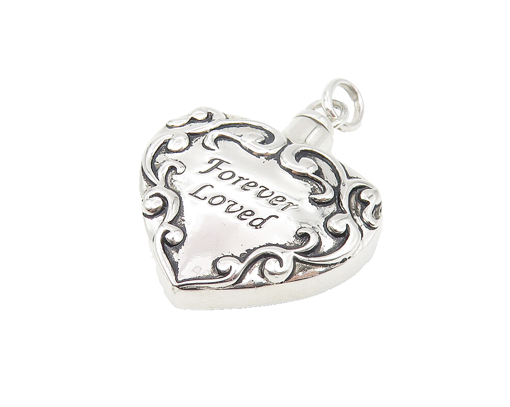DJB 925 Sterling Silver  Forever Loved Shiny Heart Drop Pendant  PT8667