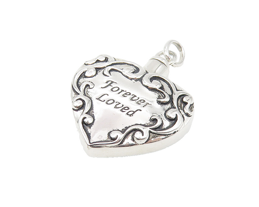 DJB 925 Sterling Silver  Forever Loved Shiny Heart Drop Pendant  PT8667