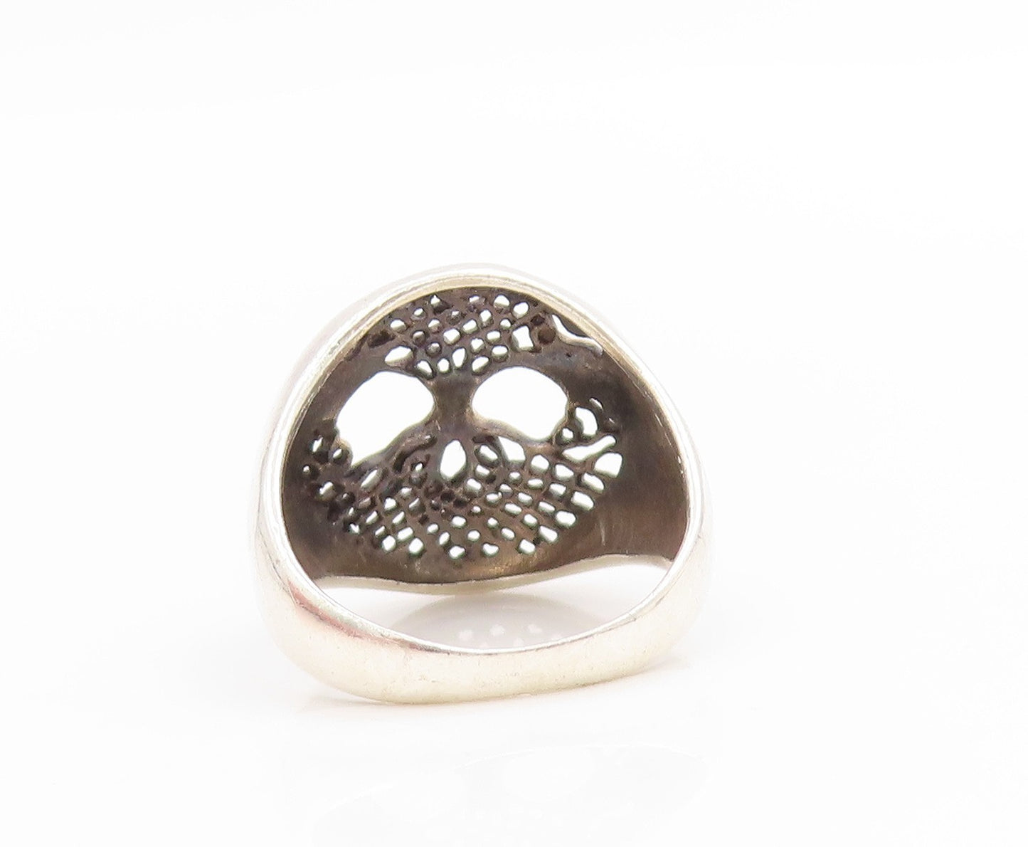 925 Sterling Silver Vintage Ring Celtic Tree Of Life Cut Out Band  Sz 6  RG34092