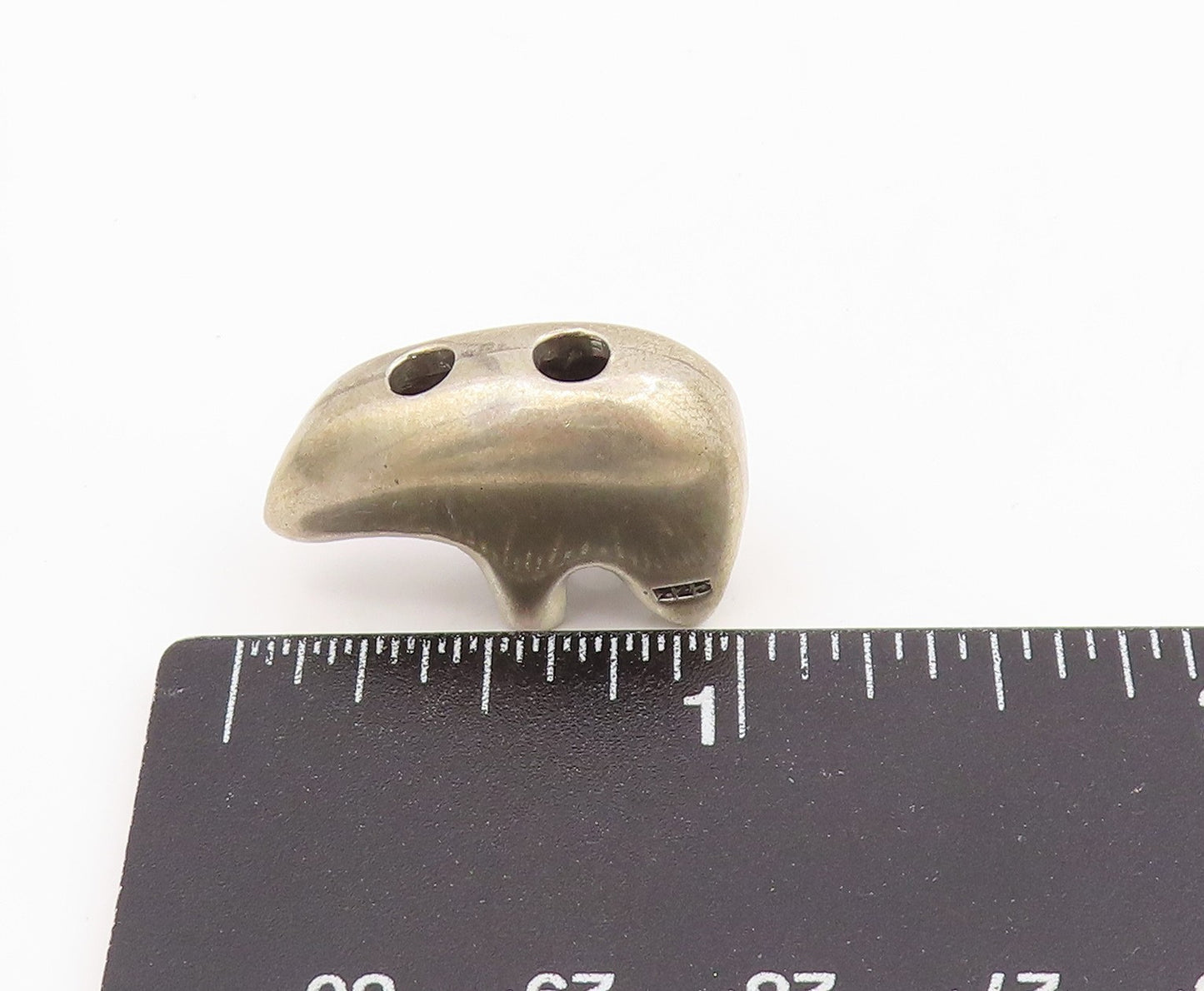 925 Sterling Silver Vintage Pendant Minimalist Abstract Bear Figurine  PT25595