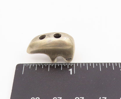 925 Sterling Silver Vintage Pendant Minimalist Abstract Bear Figurine  PT25595