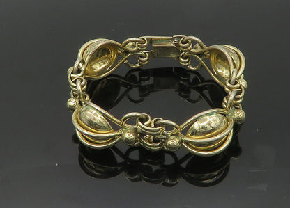 NAPIER 925 Sterling Silver  Vintage Rare Modernist Chain Bracelet  BT8421