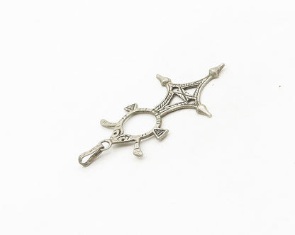 925 Sterling Silver  Vintage Antique Etched Detail Drop Pendant  PT14267