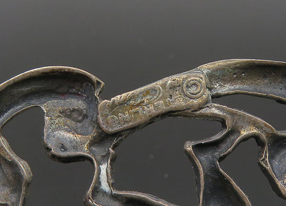 CINI 925 Sterling Silver  Vintage Antique Aquarius Zodiac Brooch Pin  BP8017