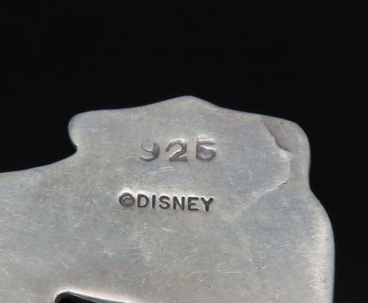 MEXICO 925 Silver  Vintage Engraved Disney 101 Dalmatian Dog Earrings  EG12100