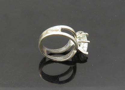 925 Silver  Vintage Marquise Cut Cubic Zirconia Cocktail Ring Sz 7  RG21613