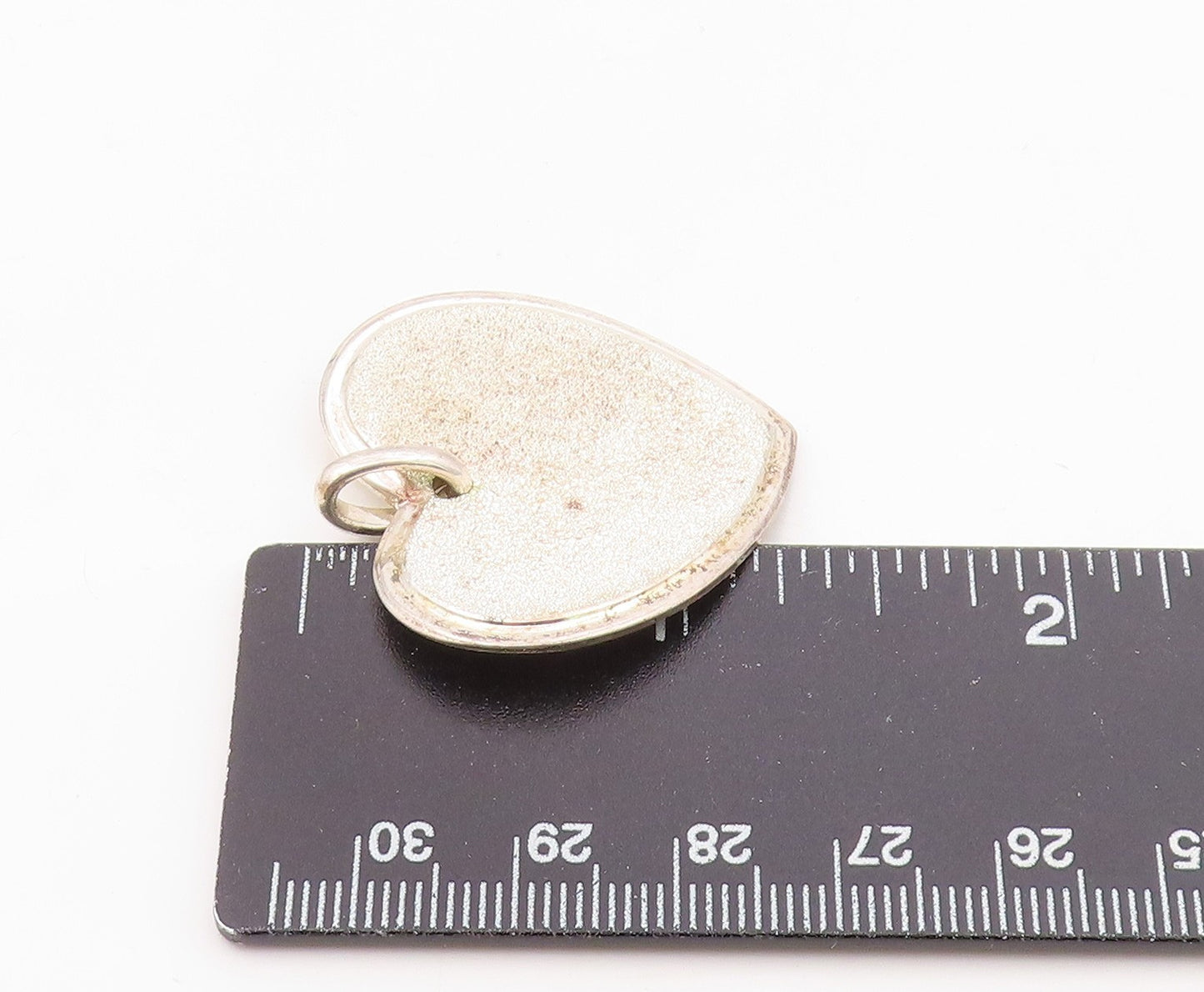 925 Sterling Silver  Vintage Sparkling Love Heart Motif Pendant  PT12525