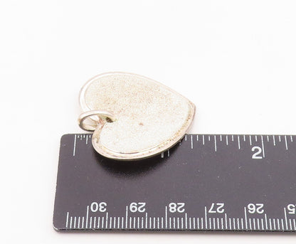 925 Sterling Silver  Vintage Sparkling Love Heart Motif Pendant  PT12525