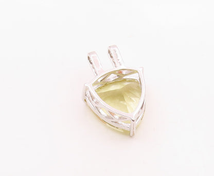 925 Silver  Vintage Beautiful Fancy Yellow & White Topaz Drop Pendant  PT21453